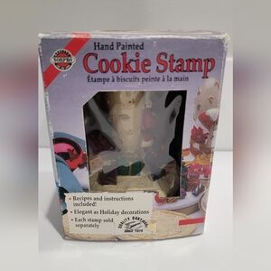 Norpro Christmas Holiday Hand Painted Cookie Stamp